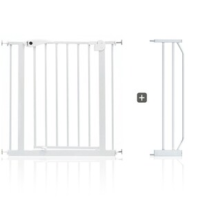 Baby Safe - Metal Safety Gate w/t 20cm Extension - White