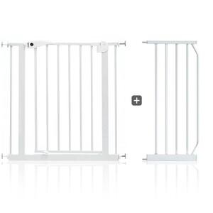 Baby Safe - Metal Safety Gate w/t 30cm Extension - White