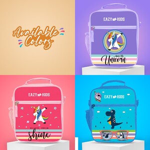 Eazy Kids - Bento Lunch Bag - Unicorn - Dino