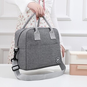 Eazy Kids - Bento Boxes W/ Insulated Lunch Bag Combo - Love Dubai Grey