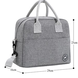Eazy Kids - Bento Boxes W/ Insulated Lunch Bag Combo - Love Dubai Grey