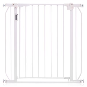 Baby Safe - Metal Safety LED Gate w/t 30 cm + 45 cm Extension - White