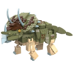 Little Story Block (Leg Godt) Toy Dinosaurs World - Triceratops (410 Pcs)