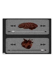 BP Printed Anti-Slip Gaming Mouse Pad Grey/Black/Red