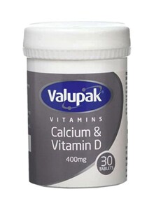 VALUPAK Calcium With Vitamin D Dietary Supplement - 30 Capsules