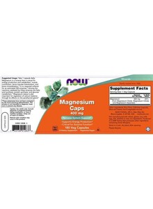 Now Foods Magnesium 400 mg 180 Capsules