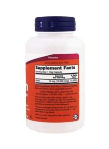 Now Foods Extra Strenght Biotin Dietary Supplement 10 mg (10,000 mcg), 120 Veg Capsules