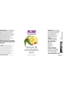 Now Foods Now Essential Oils, Lemon & Eucalyptus Oil Blend 100% Pure 1 Fl. Oz.