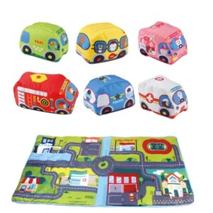 Huanger - Baby Play Mat Toy W/Soft Car Toys for 2+ Years