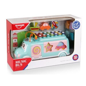 Huanger - Baby Toys Musical Bus Toy for 24+ Months