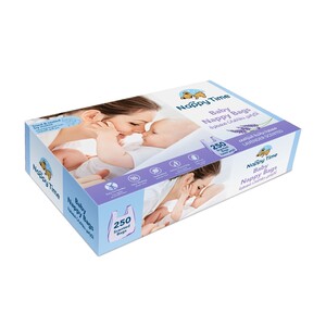 Nappy Time Baby Nappy Bags Lavender Scented x 250 Scented Bags, Oxo-biodegradable, Antibacterial, Easy Tie Handel, 30x30cm