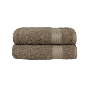 Trident TRISAFE Towel Set, 2 Bath Towels, Soft, Highly Absorbent, Quick-Dry, Easy Care, Ginger Brown