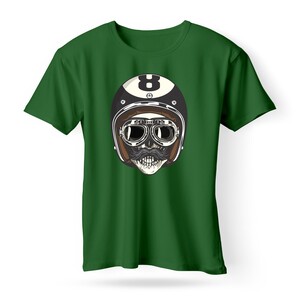 F&M - Gothic Skull Design Adult Green Unisex Tshirt - ABGT-MGT-532 - XL