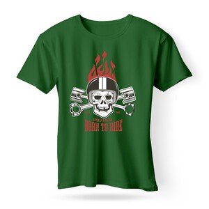 F&M - Gothic Skull Design Adult Green Unisex Tshirt - ABGT-MGT-543 - M