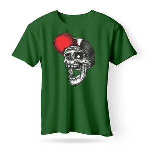 F&M - Skulls Design Adult Green Unisex Tshirt - ABGT-MGT-612 - L