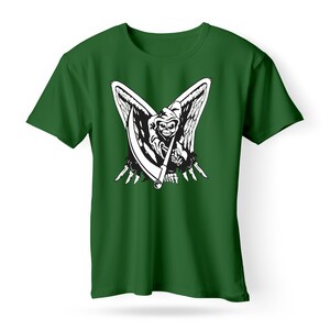 F&M - Skulls Design Adult Green Unisex Tshirt - ABGT-MGT-622 - XXL