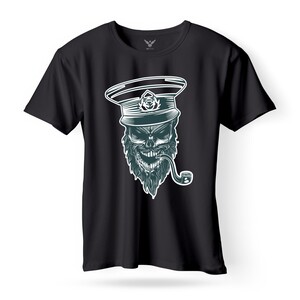 F&M - Gothic Skull Design Adult Black Unisex Tshirt - ABT-MGT-514 - S