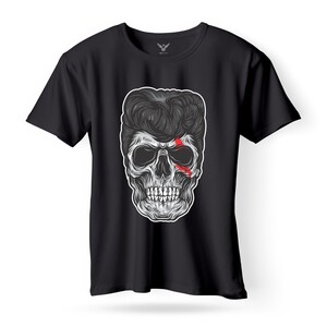 F&M - Skulls Design Adult Black Unisex Tshirt - ABT-MGT-608 - L