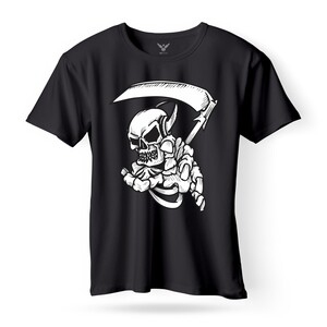 F&M - Skulls Design Adult Black Unisex Tshirt - ABT-MGT-635 - M