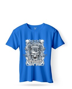F&M - Gothic Skull Design Adult Royal Blue Unisex Tshirt - ARBT-MGT-549 - M
