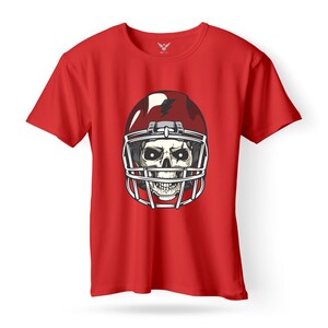 F&M - Gothic Skull Design Adult Red Unisex Tshirt - ART-MGT-527 - M