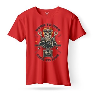 F&M - Skulls Design Adult Red Unisex Tshirt - ART-MGT-614 - S