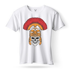 F&M - Gothic Skull Design Adult White Unisex Tshirt - AWT-MGT-525 - XXL