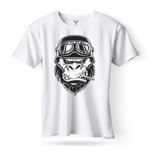 F&M - Gothic Skull Design Adult White Unisex Tshirt - AWT-MGT-559 - XL