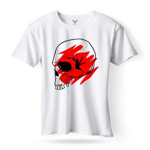 F&M - Skulls Design Adult White Unisex Tshirt - AWT-MGT-610 - XL