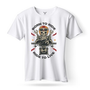 F&M - Skulls Design Adult White Unisex Tshirt - AWT-MGT-614 - M