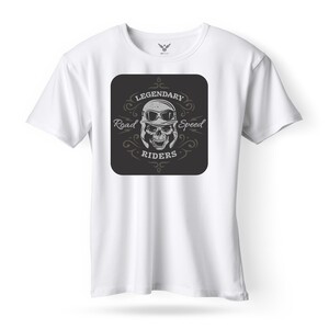 F&M - Skulls Design Adult White Unisex Tshirt - AWT-MGT-616 - M