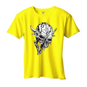 F&M - Skulls Design Adult Yellow Unisex Tshirt - AYT-MGT-623 - L