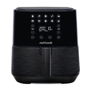 Nutricook Air Fryer 2, 1700 Watts, Digital Control Panel Display, 10 Preset Programs with built-in Preheat function, 5.5 Liters, Black