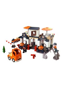 HEXAR 201 Pieces Gas Station Construction Building Play Set for Boys and Girls