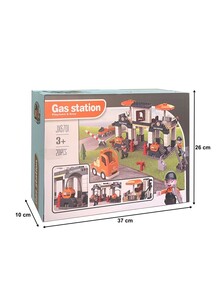 HEXAR 201 Pieces Gas Station Construction Building Play Set for Boys and Girls