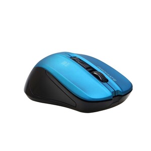 Promate Ambidextrous Wireless Mouse, Ergonomic 2.4Ghz High-Precision Optical Mouse with 10m Range, Nano USB Receiver, 1600DPI DPI Switch and 4 Programmable Buttons for MacBook Pro, Asus, HP, Sony, Contour Blue