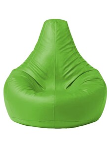 Luxe Decora Faux Leather Tear Drop Recliner Bean Bag with Filling Light Green
