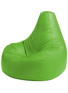Luxe Decora Faux Leather Tear Drop Recliner Bean Bag with Filling Light Green