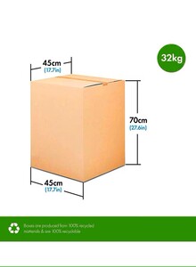 Generic 5xPack Carton Box For Moving Shipping And Packing 45x45x75 cm