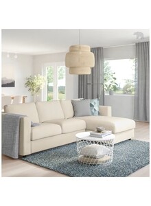 Luxe Decora 3 Seater Sofa With Single Long Seat & Storage Beige