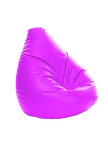 Luxe Decora XL Faux Leather Multi-Purpose Bean Bag With Polystyrene Filling Lavender