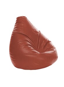 Luxe Decora XXL Faux Leather Multi-Purpose Bean Bag With Polystyrene Filling Rufous Brown