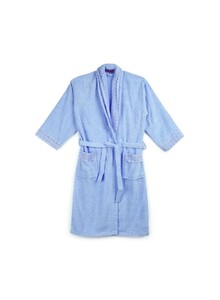 CLASSIC Bathrobe Without Lace Shawl Blue Large