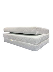 Luxe Decora Premium Semi Medicated Mattress With 1 Striped Pillow White 180x90x10cm
