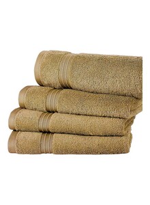 Luxe Decora 4-Piece Hotel And Spa Quality Bath Towel Beige 27 x 54inch