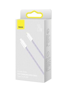 Baseus Dynamic Series Fast Charging Data Cable Type-C To iPhone Power Delivery 20W 2.4A Charger Cord Compatible with 13/12/11/XS Max/XS/XR/8/7/6S/6/5, iPad And More,2m, Purple