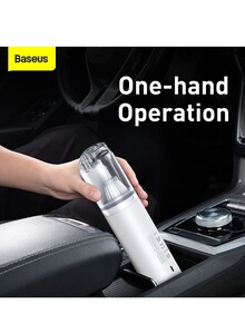 Baseus A1 Mini Vacuum Cleaner, Small Handheld Vacuum Cordless Portable USB Rechargeable Hand Car Vacuum Cleaner for Car, Home, Kitchen- White