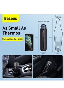 Baseus Car Vacuum Cleaner, 70W 5000Pa Handheld Vacuum Cordless Small Mini Portable Rechargeable, Vacuum Cleaner for Car, Home, Pet Hair - A2 Black