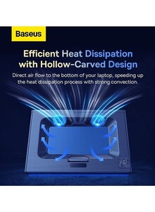 باسيس - قاعدة تبريد للكمبيوتر المحمول بتبديد الحرارة من ThermoCool مع 5 مستويات من سرعة الرياح باللون الأسود