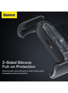 Baseus Steel Cannon 2 Air Outlet Car Mount Spring Clip Mobile Phone Holder Black